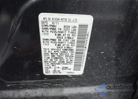 2012 Nissan Rogue Sv z USA, uszkodzony, nr VIN JN8AS5MV7CW350751